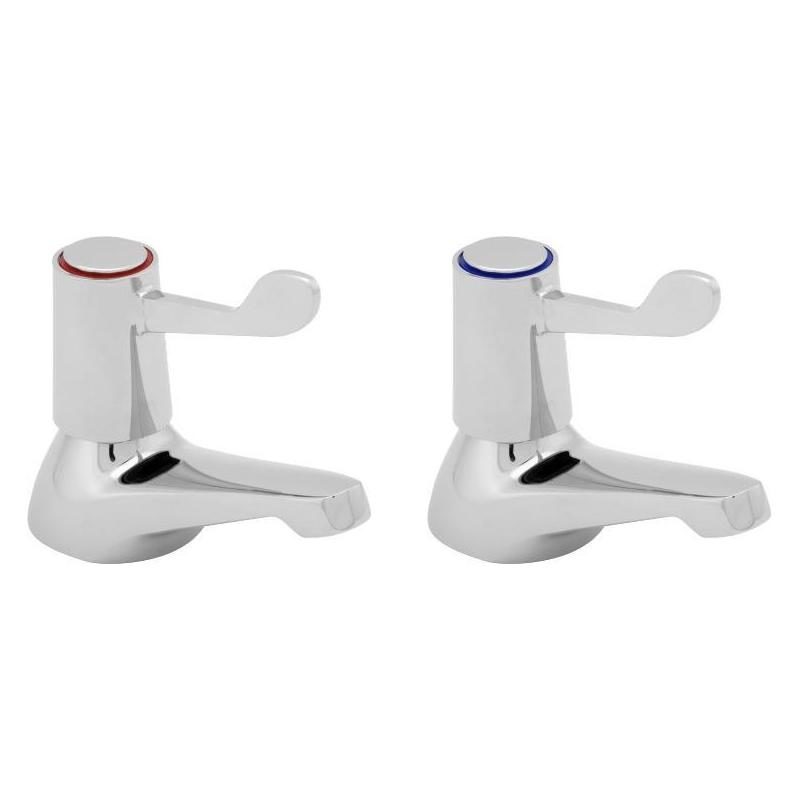 Deva Lever Action Bath Taps with Metal Backnuts