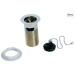 Deva 1 1/4" Basin Slotted Waste, Poly Plug