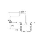 Deva Georgian Bridge Sink Mixer