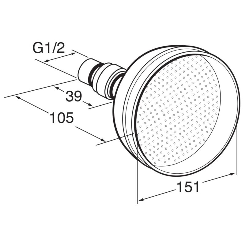 Deva 6" Traditional Shower Head with Swivel Joint