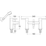 Deva Insignia Deck Mounted Bath Shower Mixer