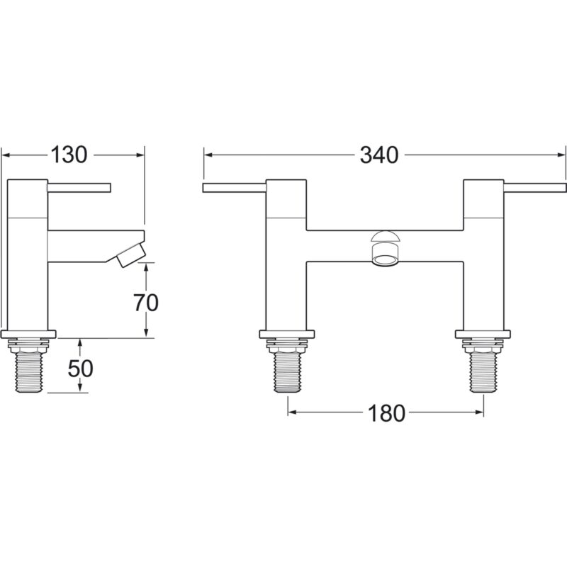 Deva Insignia Deck Mounted Bath Filler