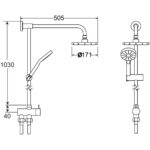 Deva Minimalist Rigid Riser Kit with Diverter
