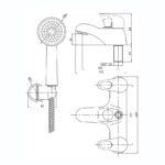 Deva Lace Deck Mounted Bath Shower Mixer