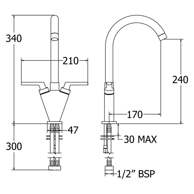 Deva Lever Mono Sink Mixer