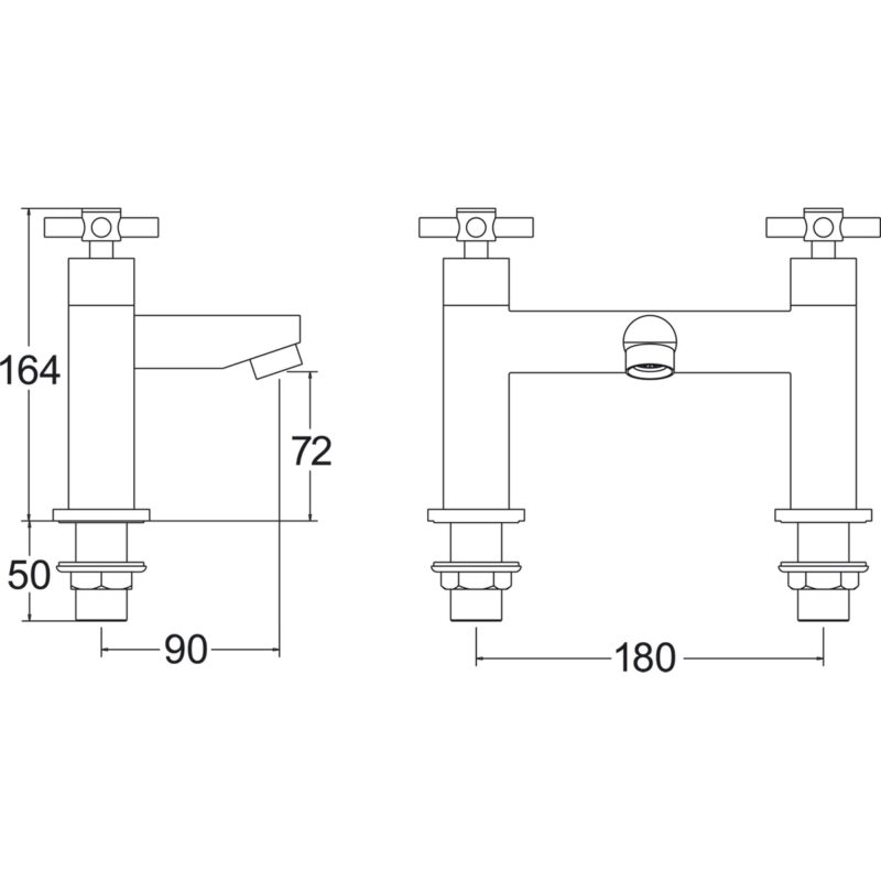 Deva Motif Deck Mounted Bath Filler