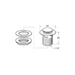 Deva 1 1/4" Basin Slotted Press Top Waste