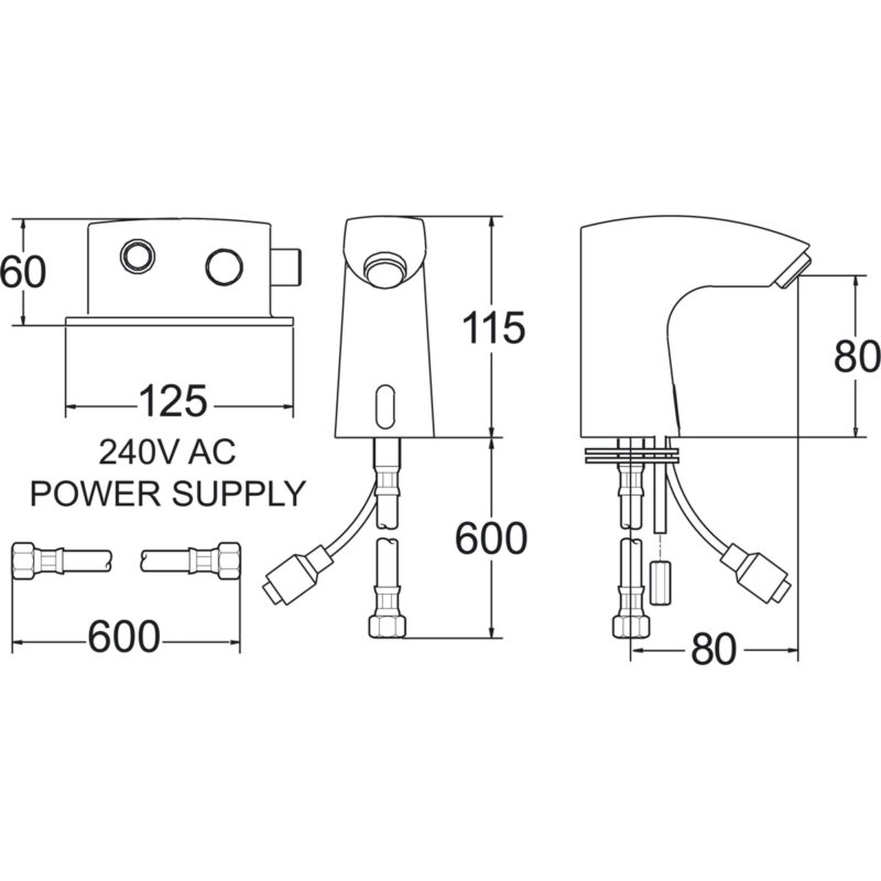Deva Electronic Sensor Tap 1/D