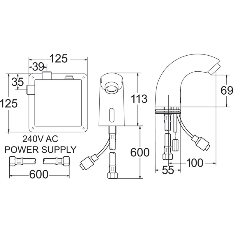 Deva Electronic Sensor Tap 2/D