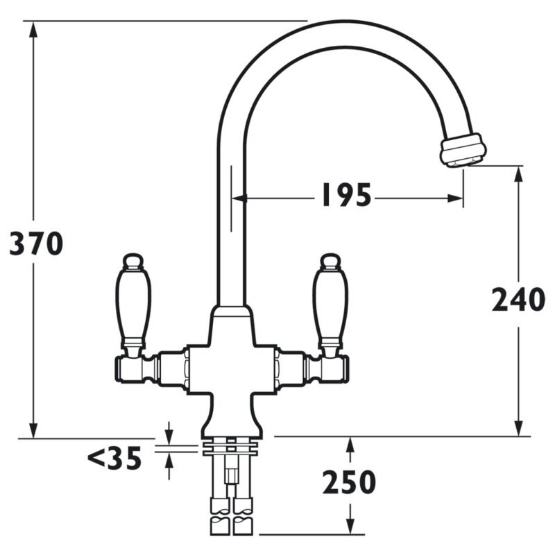 Deva Georgian Mono Sink Mixer