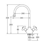 Deva Venetian Mono Sink Mixer Tap Gold