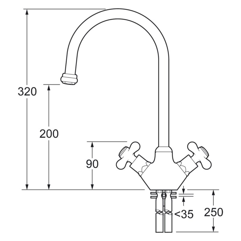 Deva Venetian Mono Sink Mixer