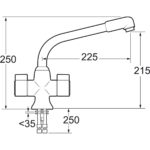 Deva Sauris Mono Sink Mixer Tap Beige