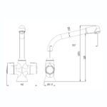 Deva Sauris Mono Sink Mixer White