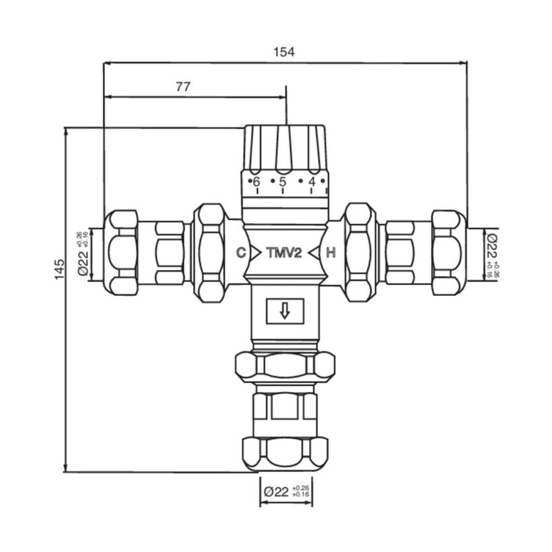 Deva Thermostatic 22mm Blending Valve TMV2 & TMV3