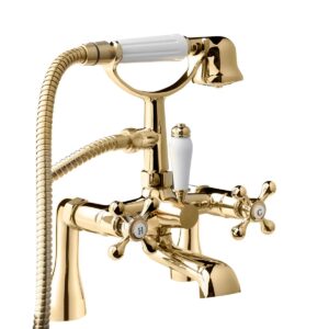 Deva Tudor Pillar Mounted Bath Shower Mixer Gold