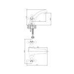 Deva Tudor Mono Basin Mixer with Press Top Waste Gold