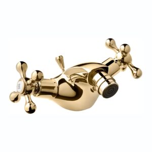 Deva Tudor Bidet Mixer with Pop Up Waste Gold