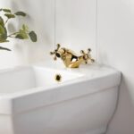 Deva Tudor Bidet Mixer with Pop Up Waste Gold