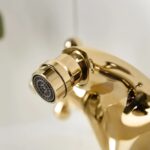 Deva Tudor Bidet Mixer with Pop Up Waste Gold