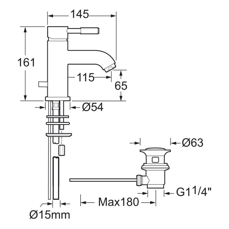 Deva Vision Mono Basin Mixer
