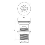 Deva 1 1/4" Free Flow Unslotted Basin Waste