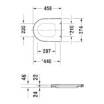 Duravit Me By Stark Standard Toilet Seat & Cover