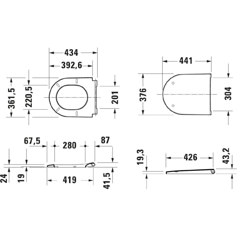 Duravit D-Neo Soft Close Toilet Seat & Cover