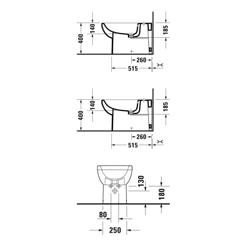 Duravit No.1 Floorstanding Bidet White 650mm
