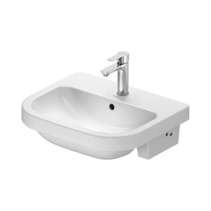 Duravit D-Code 550mm 1 Taphole Semi Recessed Basin
