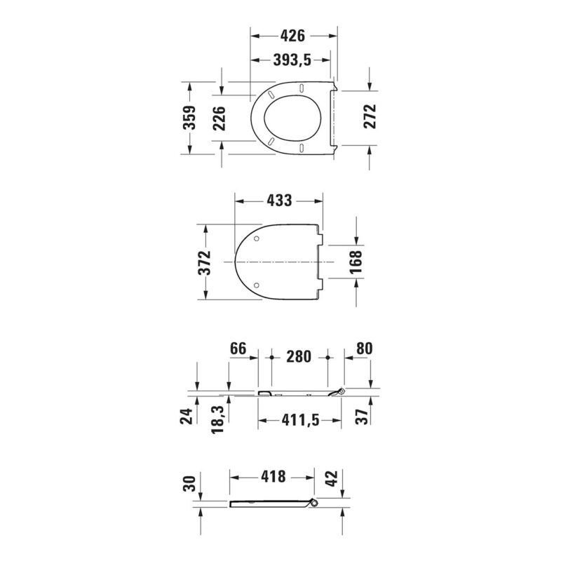 Duravit No.1 Standard Toilet Seat White