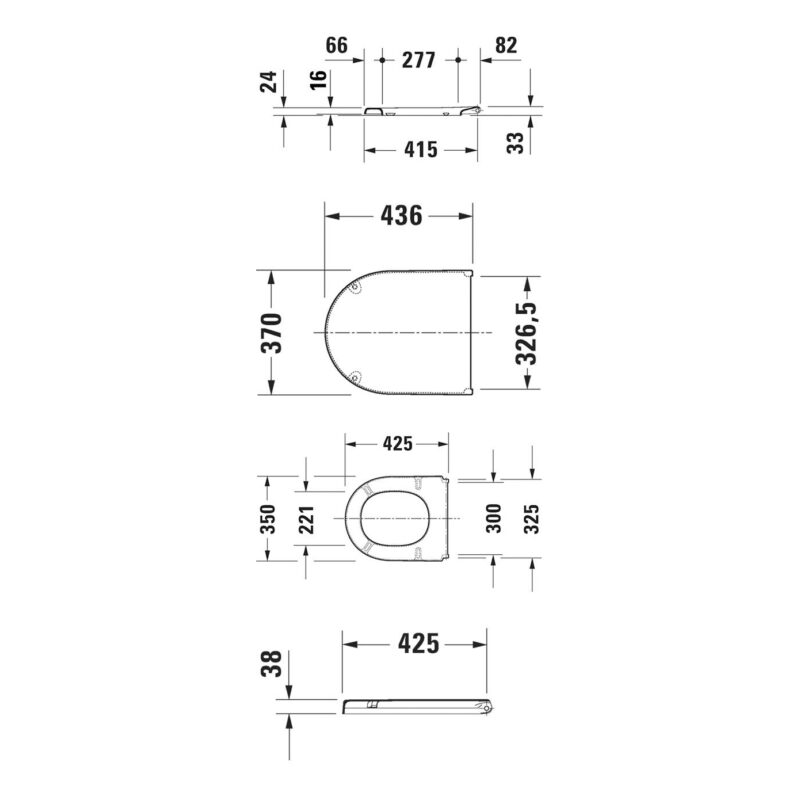 Duravit Starck 3 Standard Toilet Seat Seat & Cover