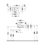 Duravit Durastyle 360mm Wall Hung Cloakroom Basin, 1 Right Tap Hole