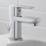 Duravit D-Code Small Chrome Basin Mixer Tap with Pop-Up Waste