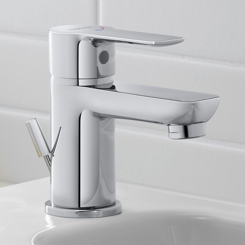 Duravit D-Code Small Chrome Basin Mixer Tap with Pop-Up Waste Duravit D-Code Small Chrome Basin Mixer Tap with Pop-Up Waste