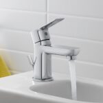 Duravit D-Code Small Chrome Basin Mixer Tap with Pop-Up Waste