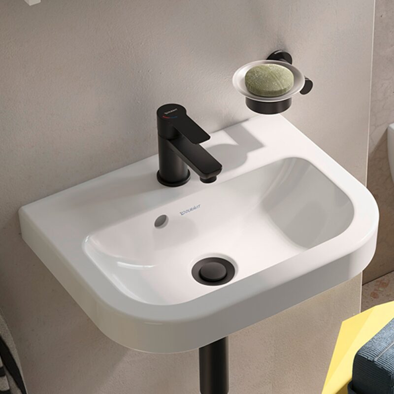 Duravit D-Code Small Matt Black Basin Mixer Tap