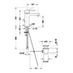 Duravit D-Code Medium Basin Mixer Tap with Pop-Up Waste