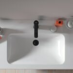 Duravit D-Code Medium Matt Black Basin Mixer Tap with Pop-Up Waste