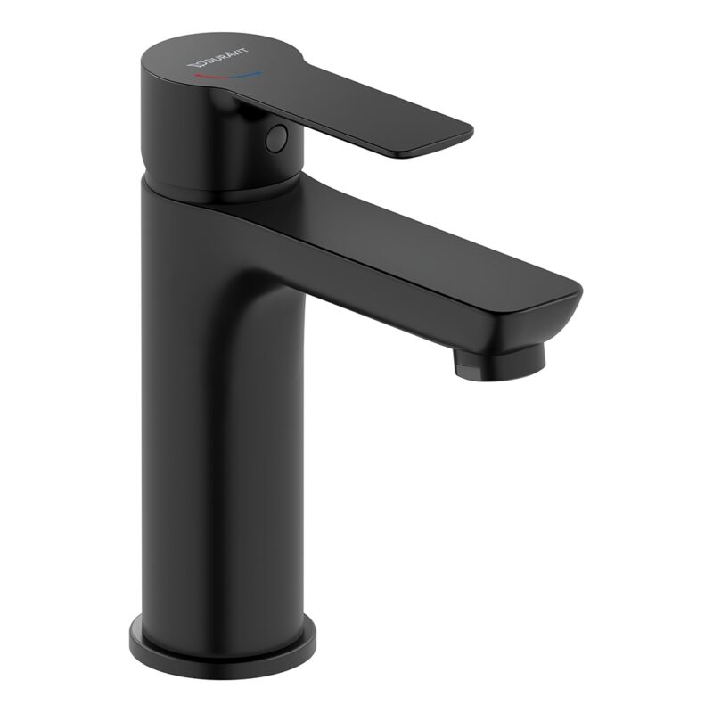 Duravit D-Code Matt Black Medium Basin Mixer Tap