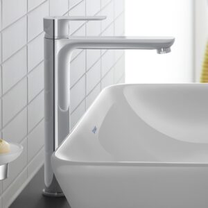 Duravit D-Code Large Chrome Single Lever Basin Mixer Tap