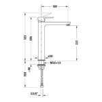 Duravit D-Code Large Chrome Single Lever Basin Mixer Tap