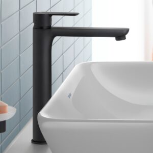 Duravit D-Code Large Matt Black Single Lever Basin Mixer Tap