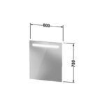 Duravit No.1 600 x 700mm Illuminated Mirror Matt White