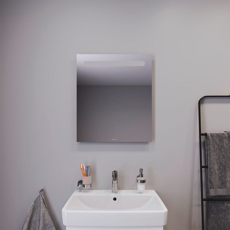 Duravit No.1 600 x 700mm Illuminated Mirror Matt White