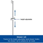Duravit Chrome Shower Rail 700mm