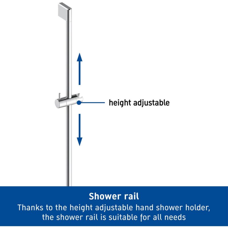 Duravit Chrome Shower Rail 700mm
