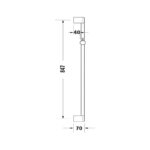 Duravit Chrome Shower Rail 900mm