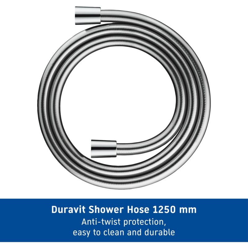 Duravit 1.25m Smooth Shower Chrome