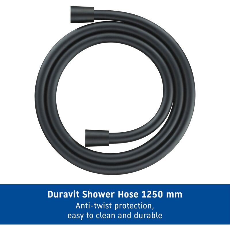 Duravit 1.25m Matt Black Shower Hose